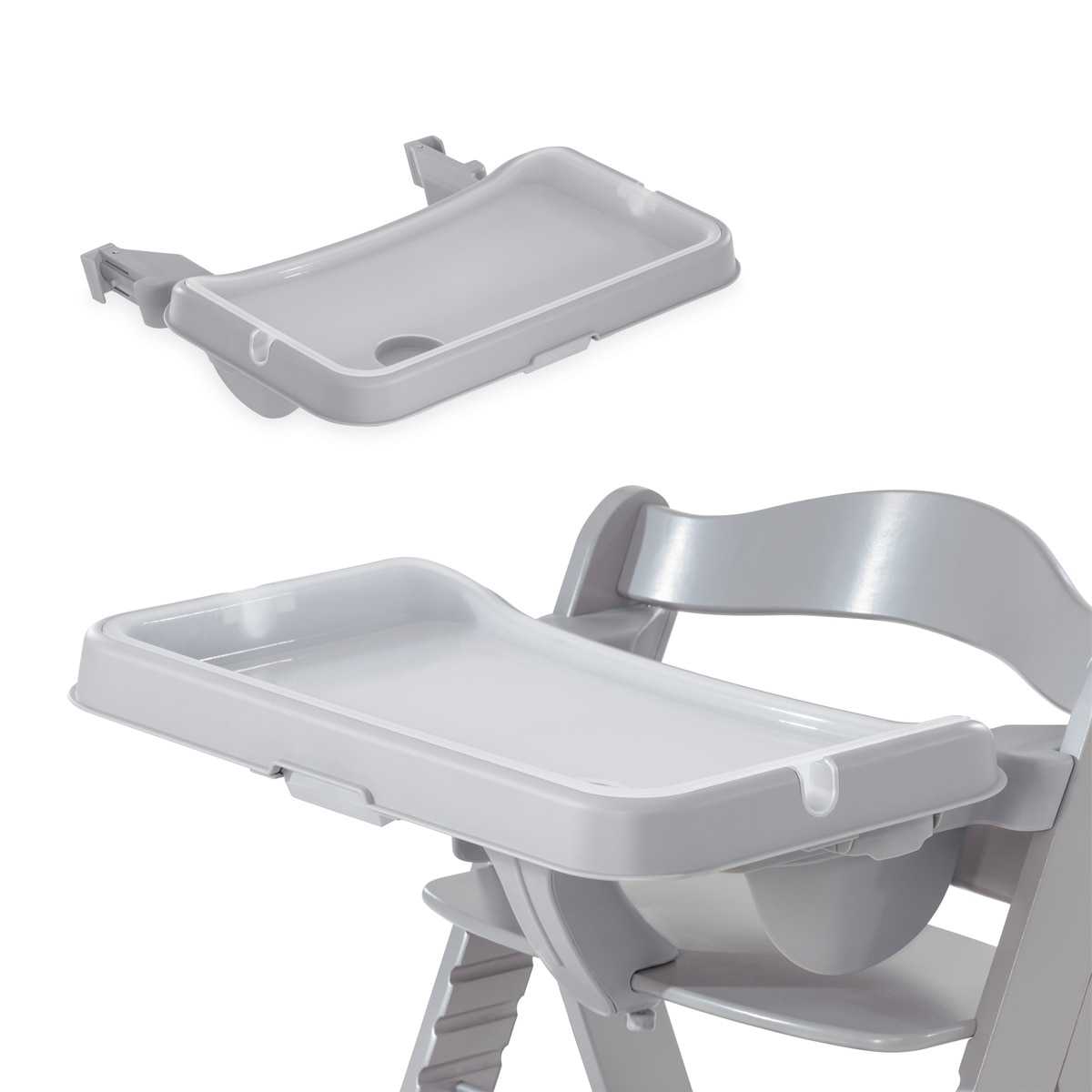 Tabuleiro Amovível para Cadeira de Refeição Alpha+ e Beta+ Alpha Tray Cinzento-2