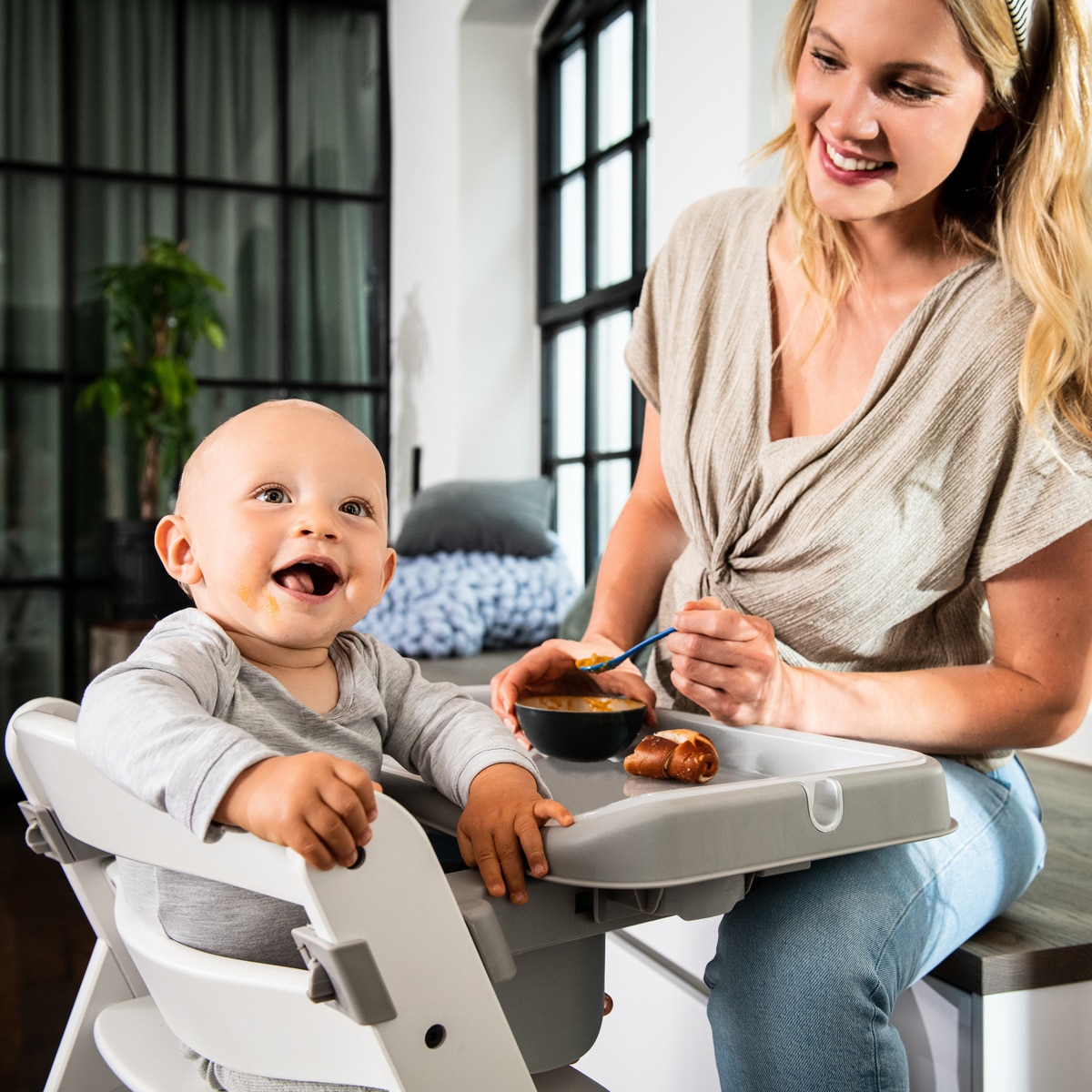 Tabuleiro Amovível para Cadeira de Refeição Alpha+ e Beta+ Alpha Tray Cinzento-30