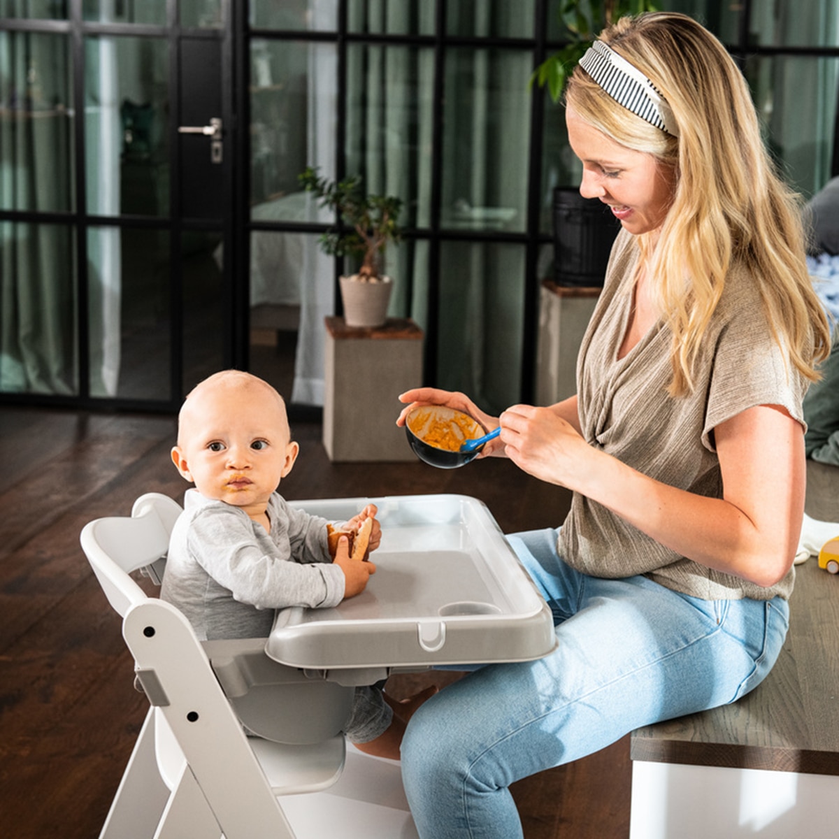 Tabuleiro Amovível para Cadeira de Refeição Alpha+ e Beta+ Alpha Tray Cinzento-32