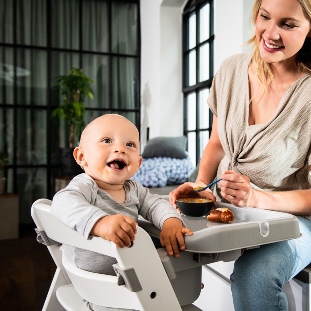 Tabuleiro Amovível para Cadeira de Refeição Alpha+ e Beta+ Alpha Tray Cinzento-34