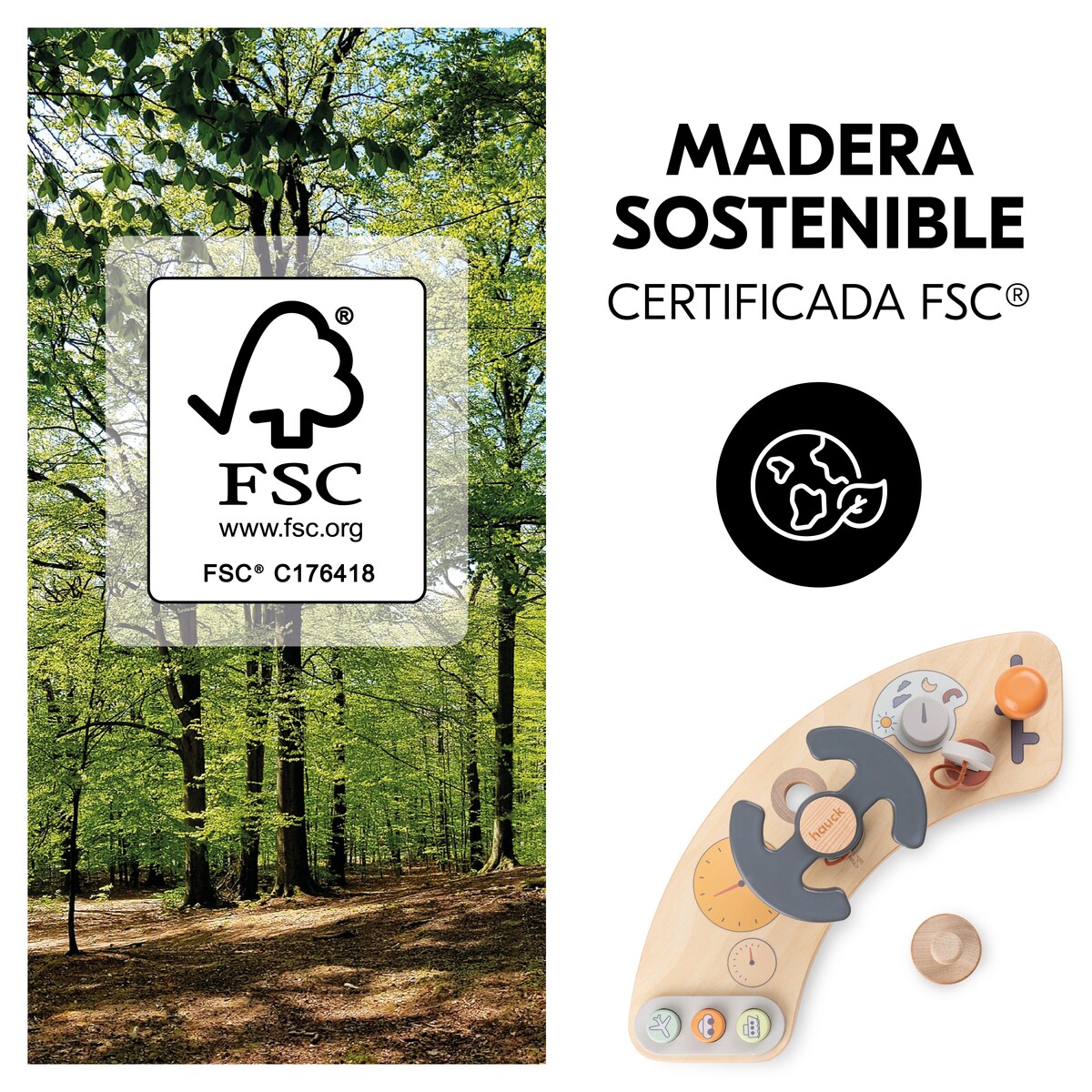 Brinquedo de Madeira para Cadeira de Refeição Evolutiva Play Cockpit Multicolor-9