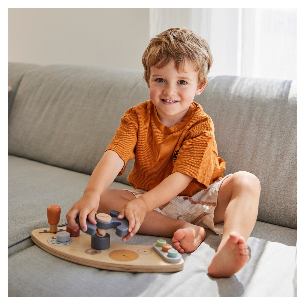 Brinquedo de Madeira para Cadeira de Refeição Evolutiva Play Cockpit Multicolor-21