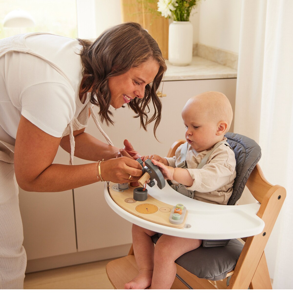 Brinquedo de Madeira para Cadeira de Refeição Evolutiva Play Cockpit Multicolor-28