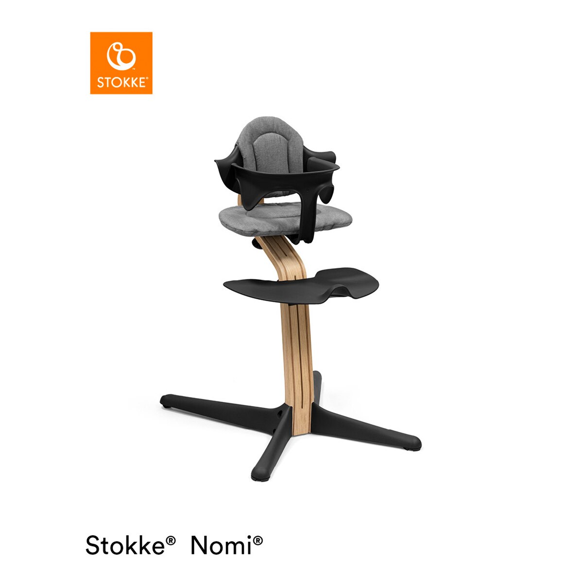 Trona Stokke Nomi madera roble - Negro Negro-3