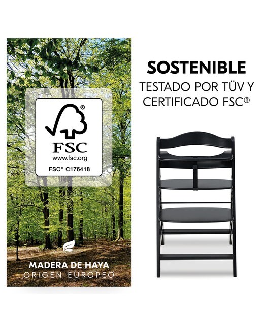 Imagen 3 de Trona Evolutiva Hauck Alpha+ - Negro Negro