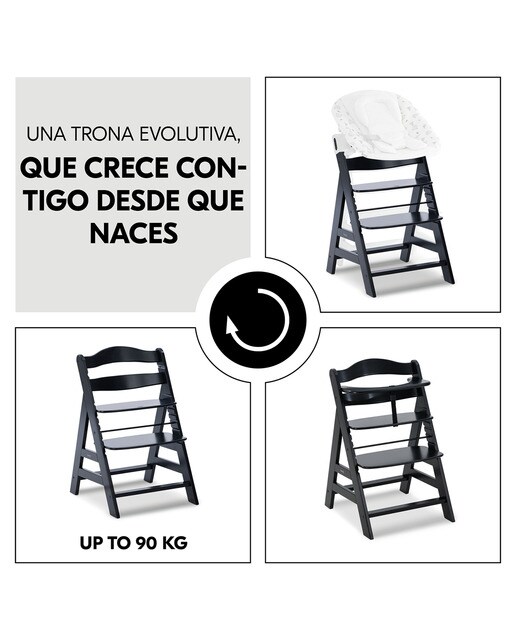Imagen 5 de Trona Evolutiva Hauck Alpha+ - Negro Negro