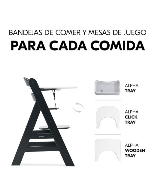 Imagen 10 de Trona Evolutiva Hauck Alpha+ - Negro Negro