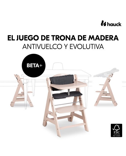 Trona Evolutiva Hauck Beta+ Natural Natural-2