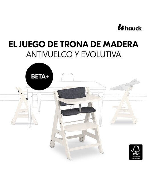 Trona Evolutiva Hauck Beta+ - Blanco Blanco-2