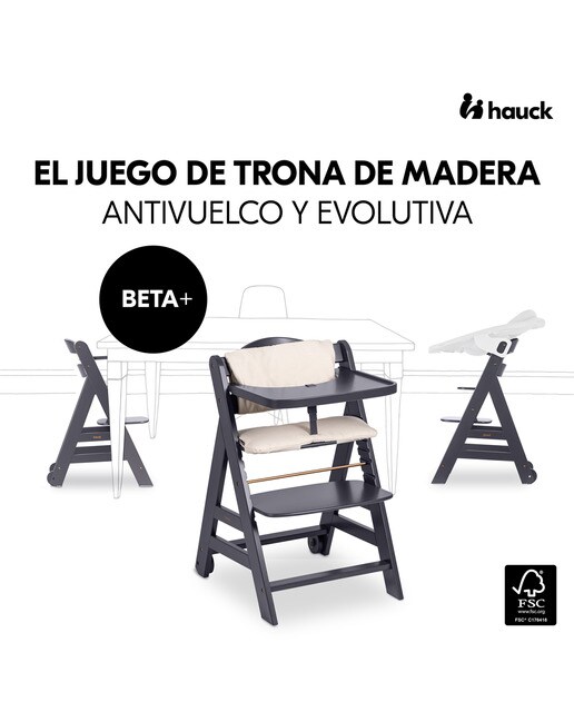Cadeira de Refeição Evolutiva Beta+ Cinzento-escuro-2