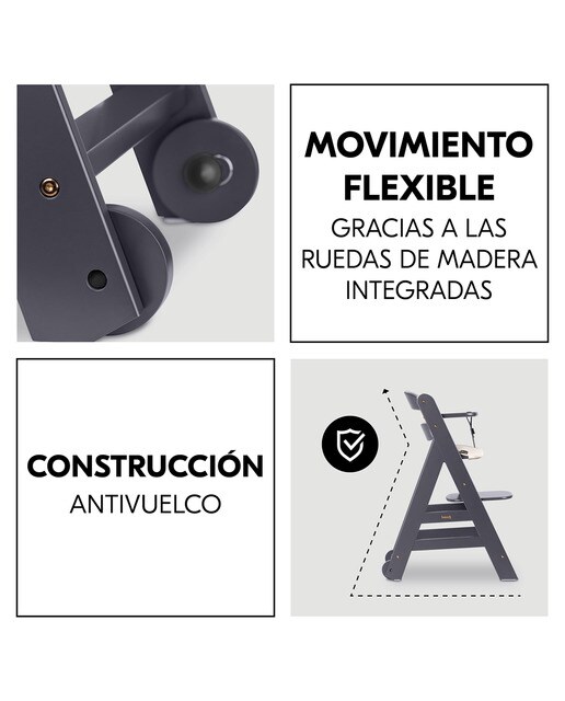 Cadeira de Refeição Evolutiva Beta+ Cinzento-escuro-5