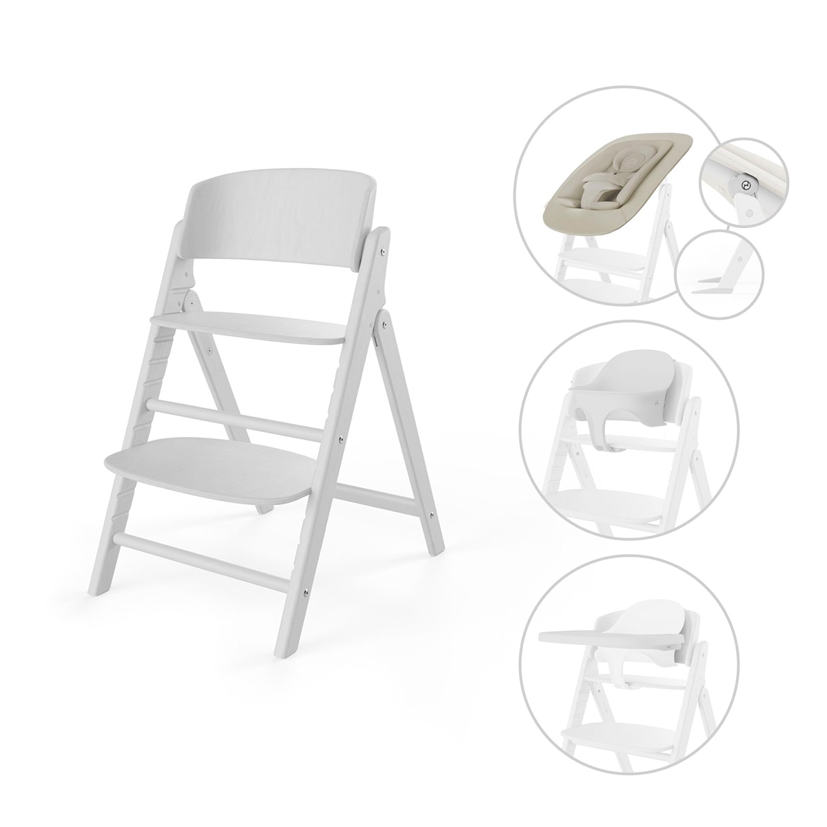 Trona plegable evolutiva CYBEX Click & Fold 4 in 1 - Blanco Blanco-1
