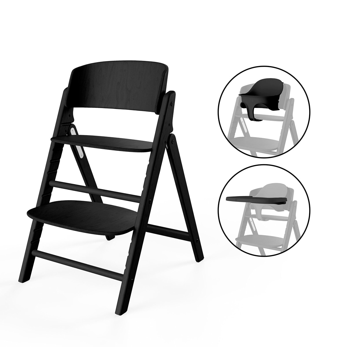 Cadeira de Refeição Evolutiva Click & Fold 3 in 1 Preto-1