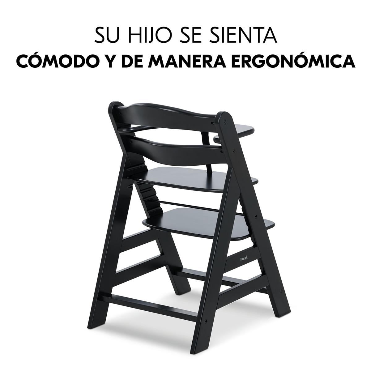 Cadeira de Refeição Evolutiva Alpha+ Conjunto de Tabuleiro Preto-7