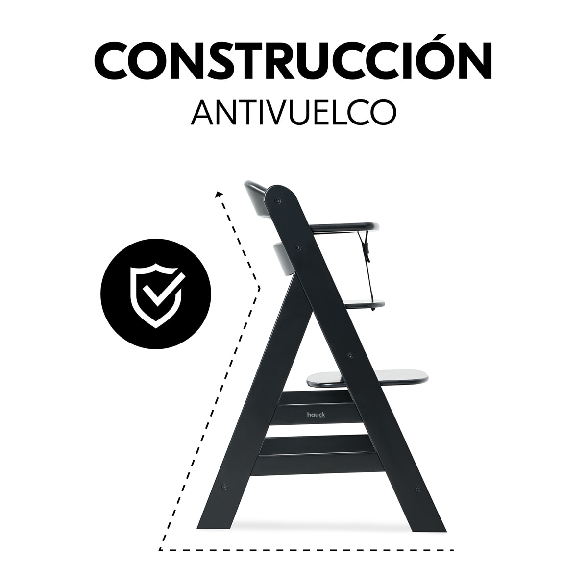 Cadeira de Refeição Evolutiva Alpha+ Conjunto de Tabuleiro Preto-9