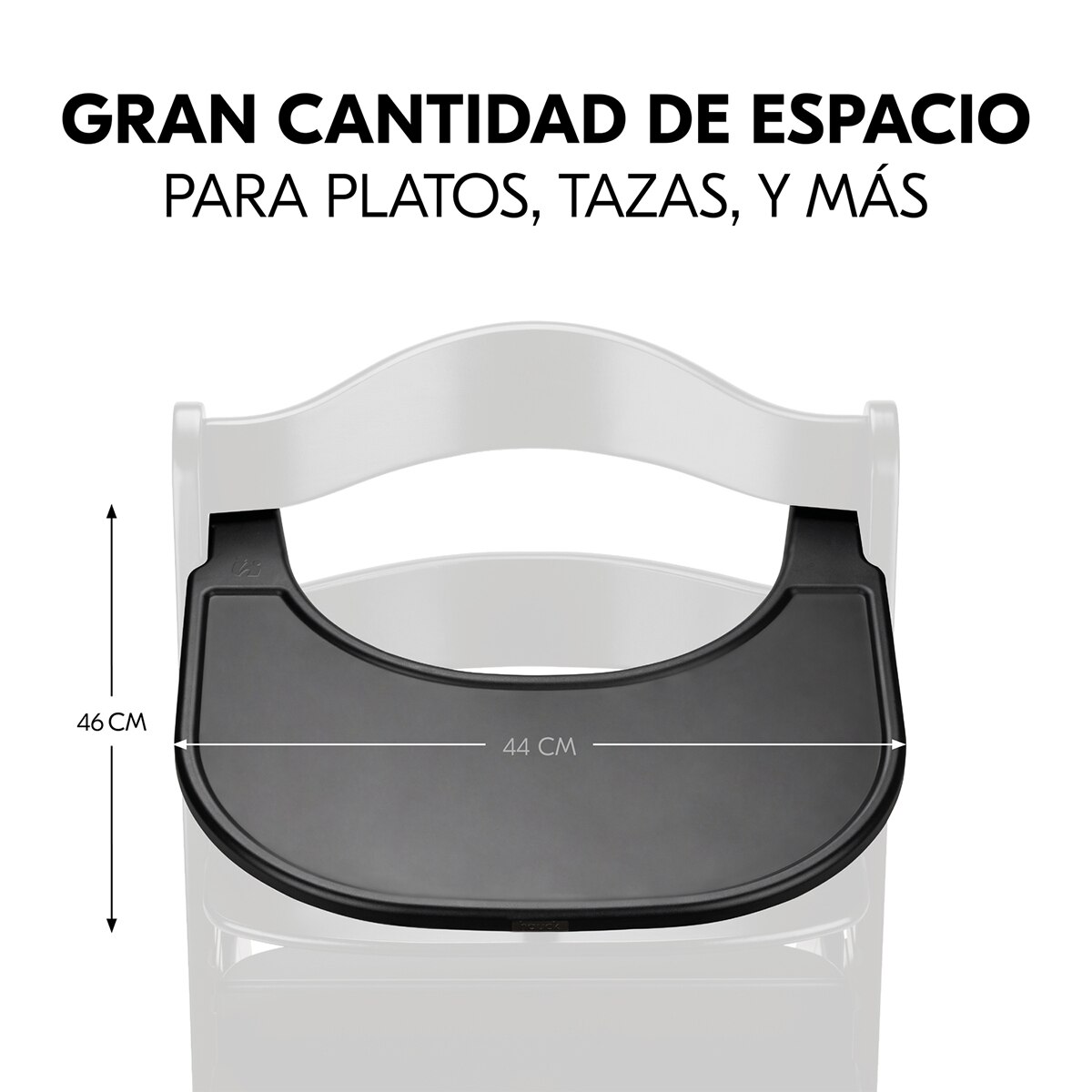 Cadeira de Refeição Evolutiva Alpha+ Conjunto de Tabuleiro Preto-19