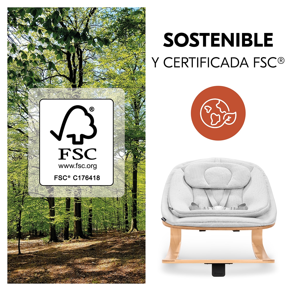 Cadeira de Refeição Evolutiva Beta+ Newborn Eco Set Natural-5