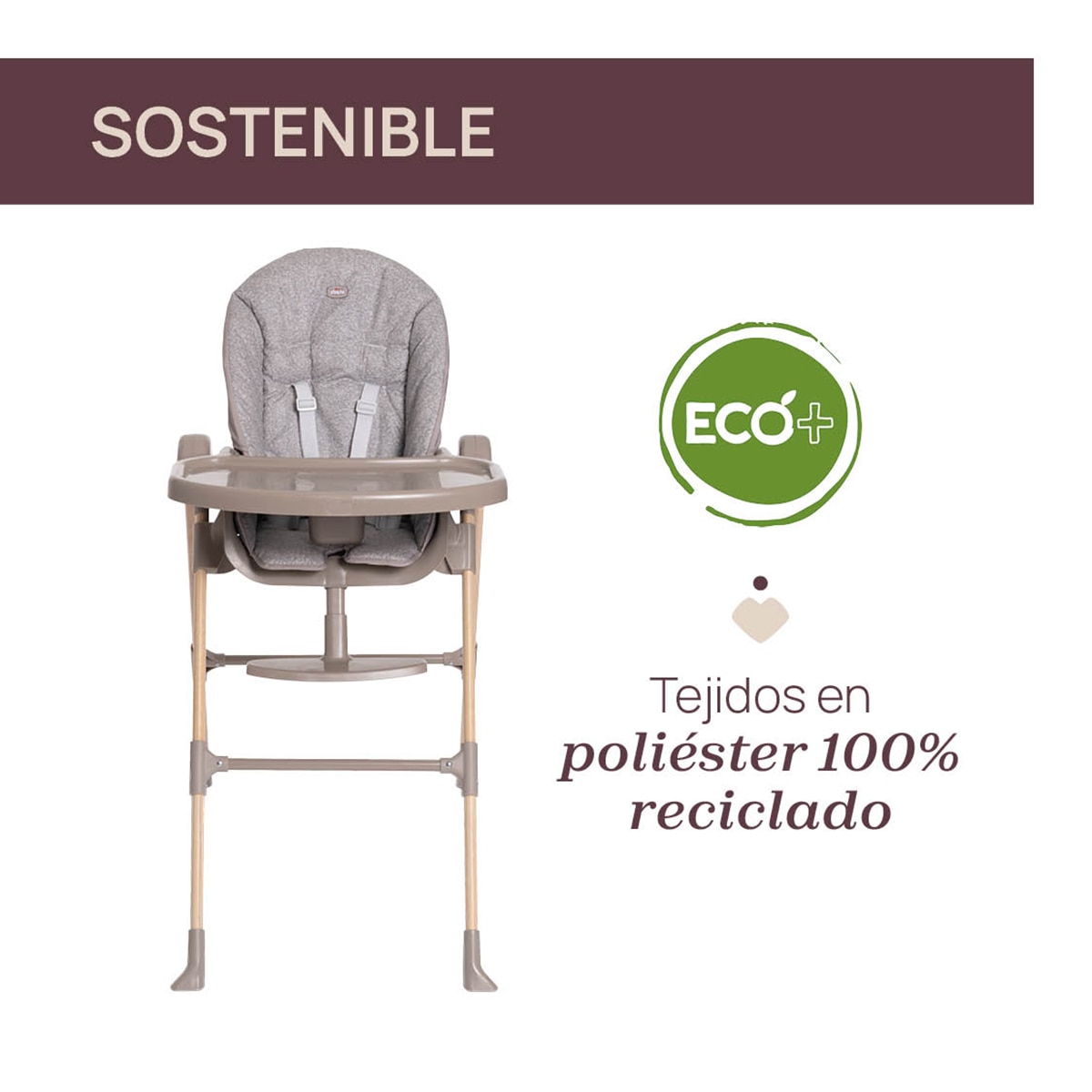 Cadeira de Refeição Polly Essential Bege-2