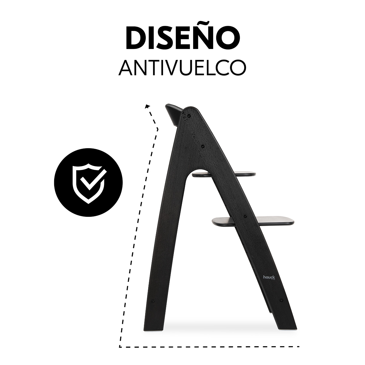 Cadeira de Refeição Evolutiva de Madeira Arketa N Play Preto-7