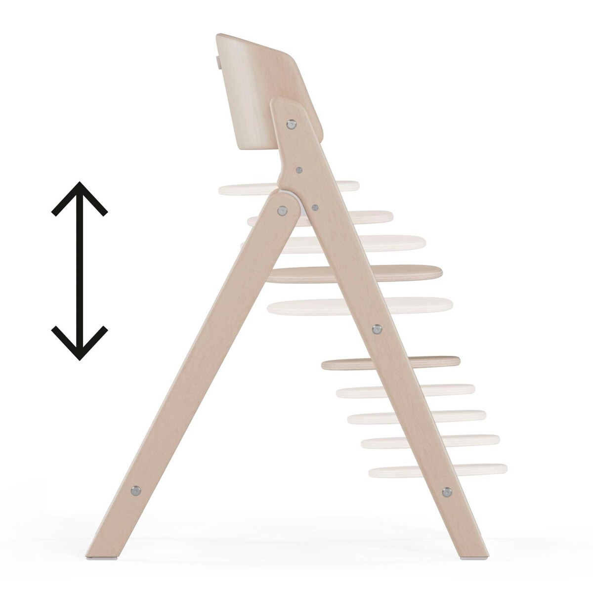 Cadeira de Refeição Dobrável Evolutiva Click & Fold 4in1 Castanho-escuro-6