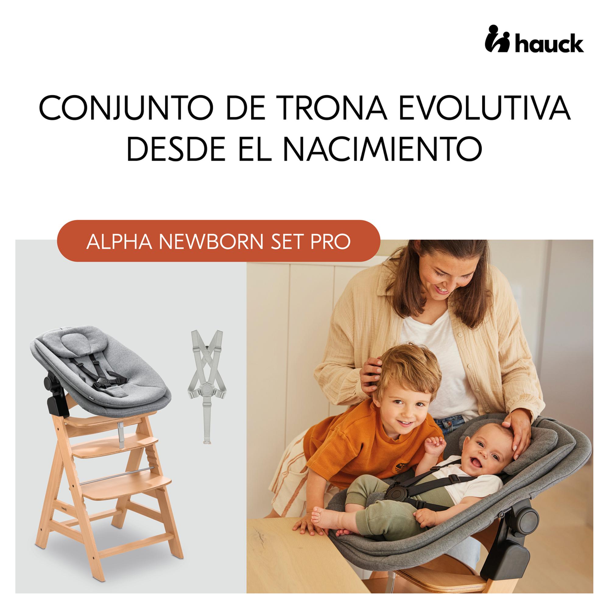 Conjunto de Cadeira de Refeição Evolutiva Alpha Newborn Pro Natural-3