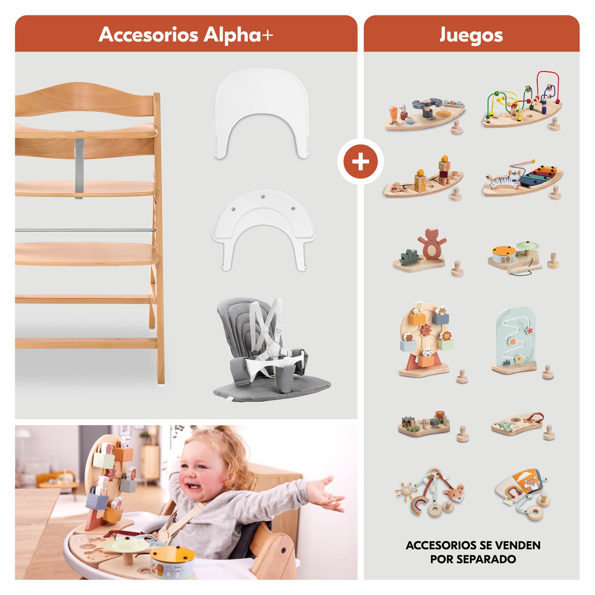 Conjunto de Cadeira de Refeição Evolutiva Alpha Newborn Pro Natural-10