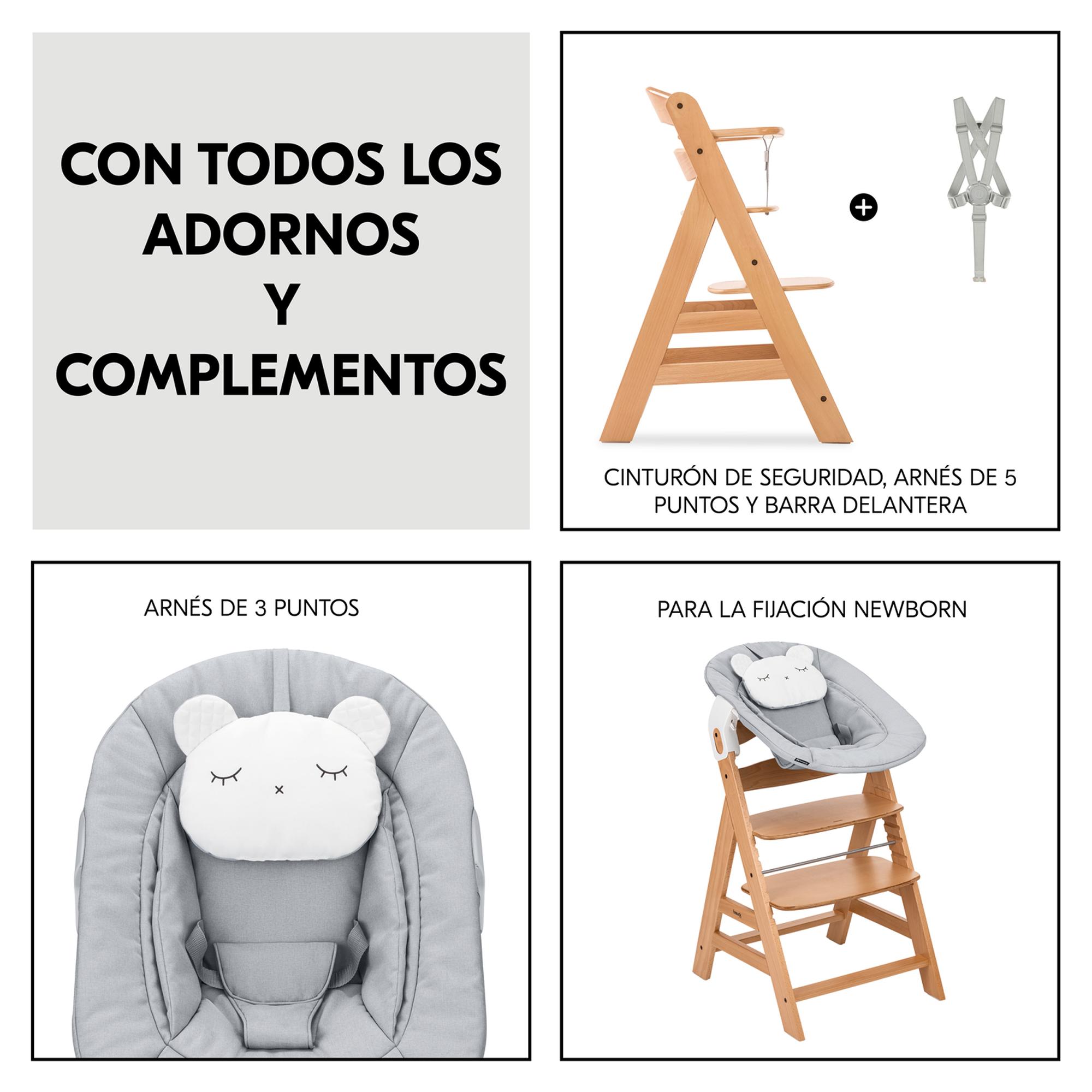 Conjunto de Cadeira de Refeição Evolutiva Alpha Newborn Pre Natural-8