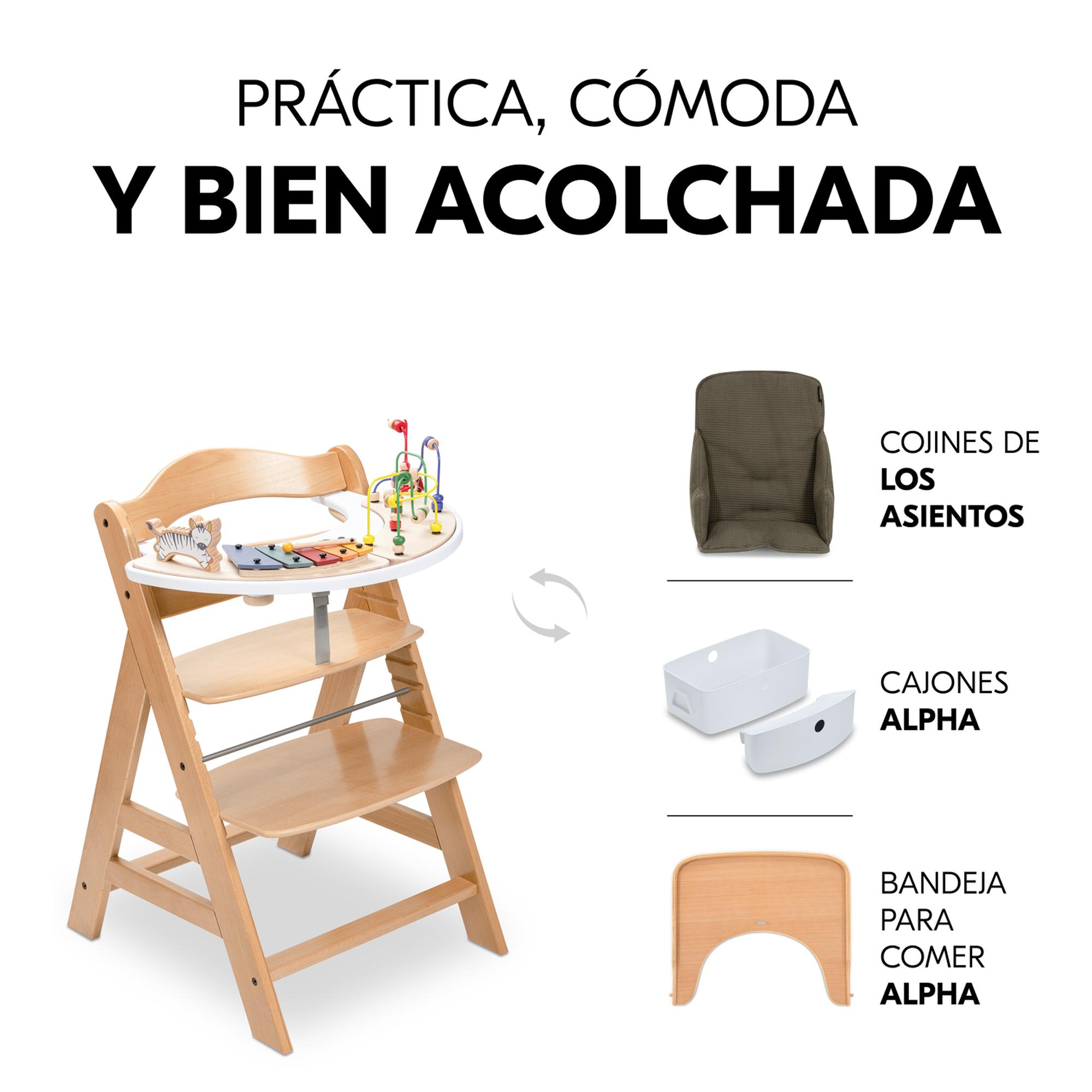 Conjunto de Cadeira de Refeição Evolutiva Alpha Newborn Pre Natural-11