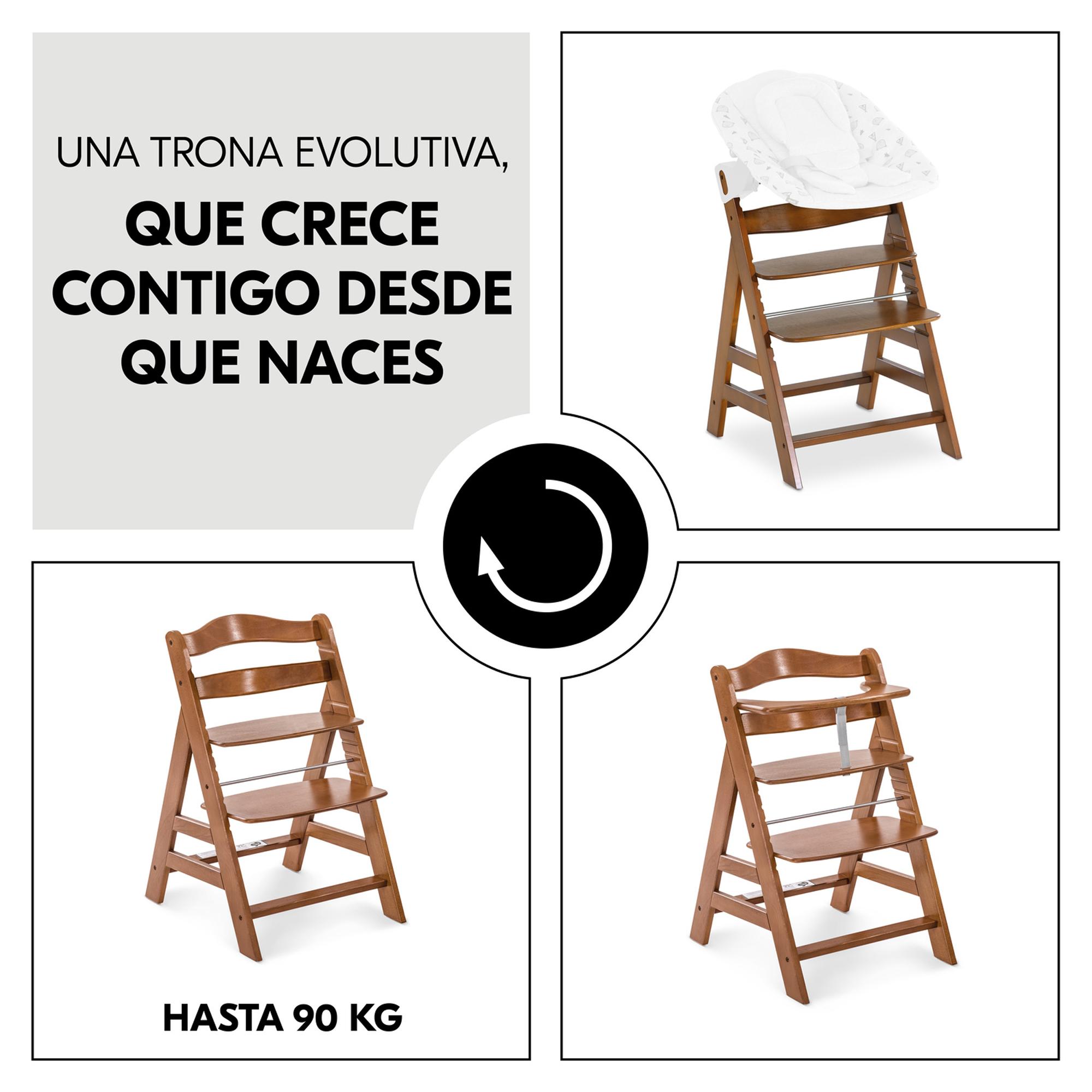 Cadeira de Refeição Evolutiva Alpha+ Castanho-6