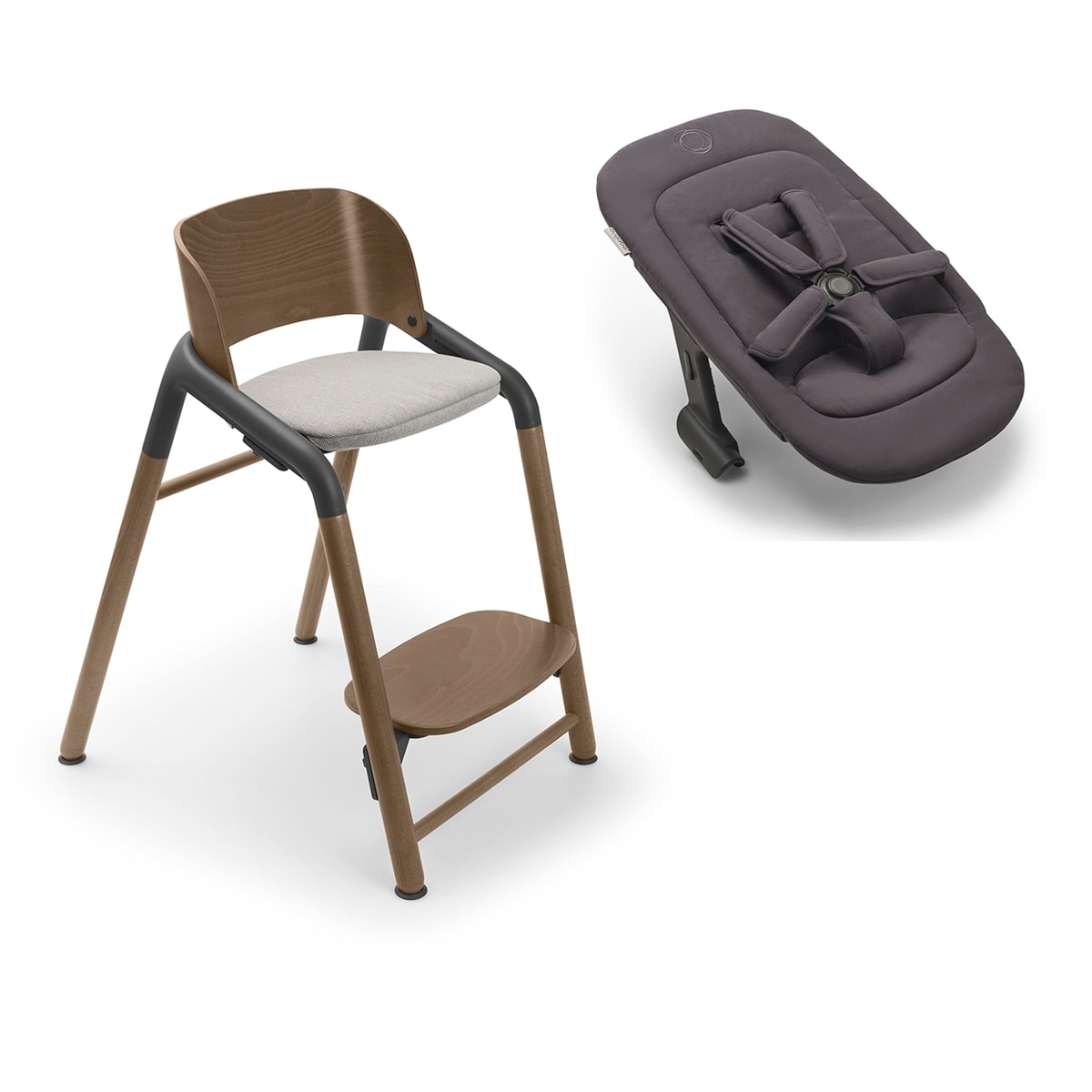 Imagem 0 de Pack Recém-nascido Cadeira Bugaboo Giraffe madeira cálida e cinzento