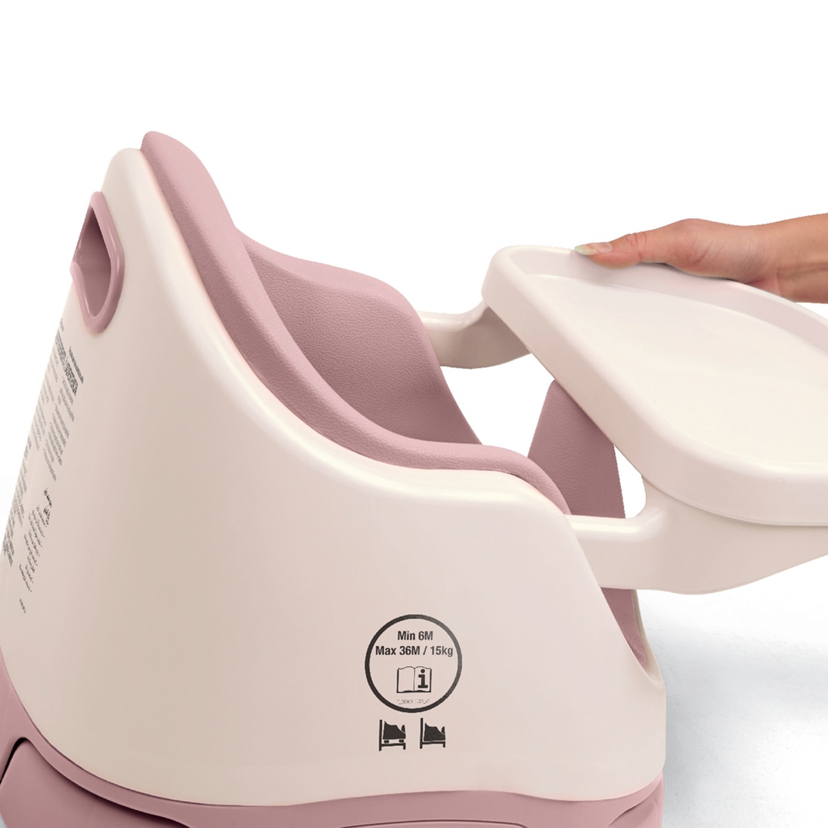 Centro de actividades y trona portatil Mamas & Papas Baby Bug - Rosa Rosa-4