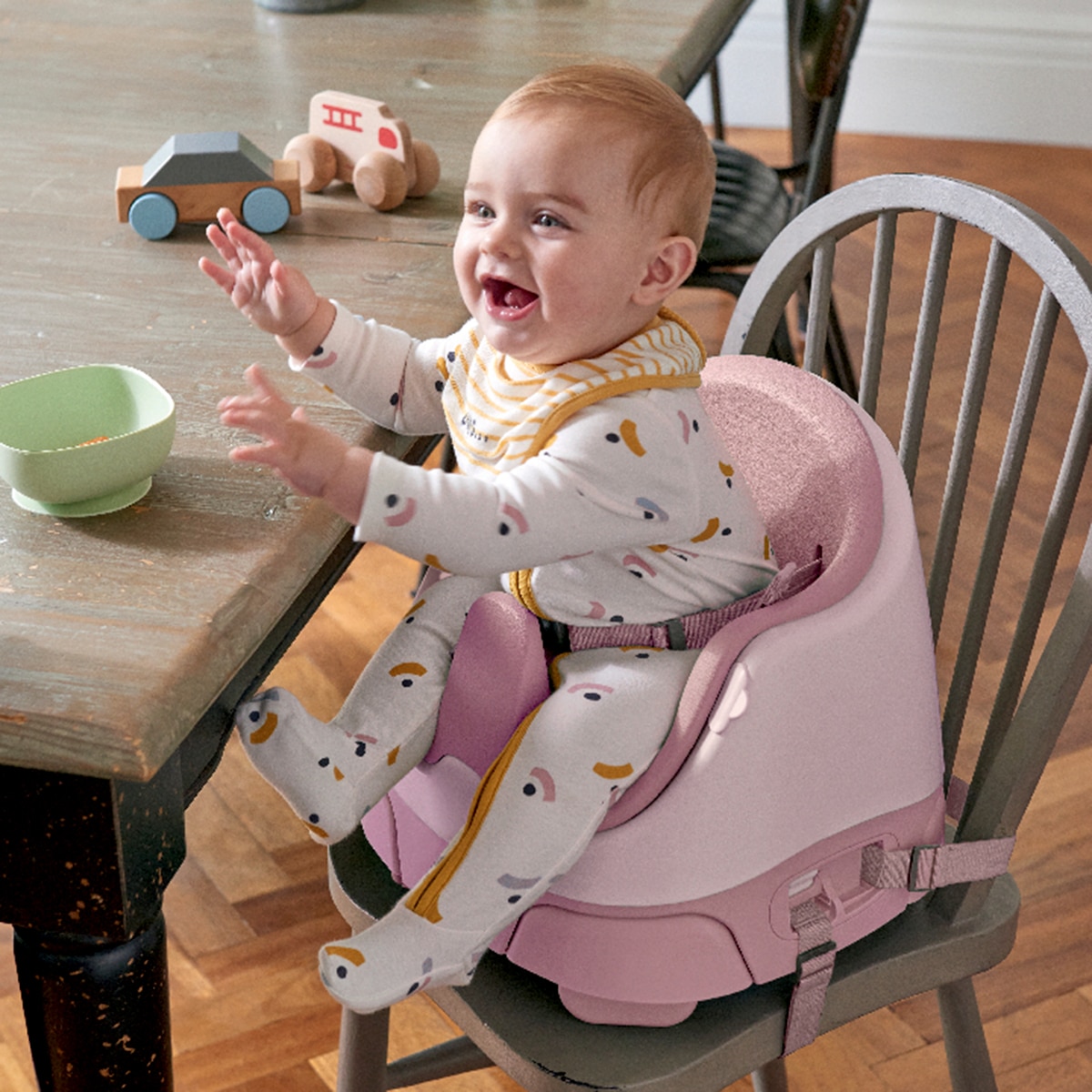 Centro de actividades y trona portatil Mamas & Papas Baby Bug - Rosa Rosa-7