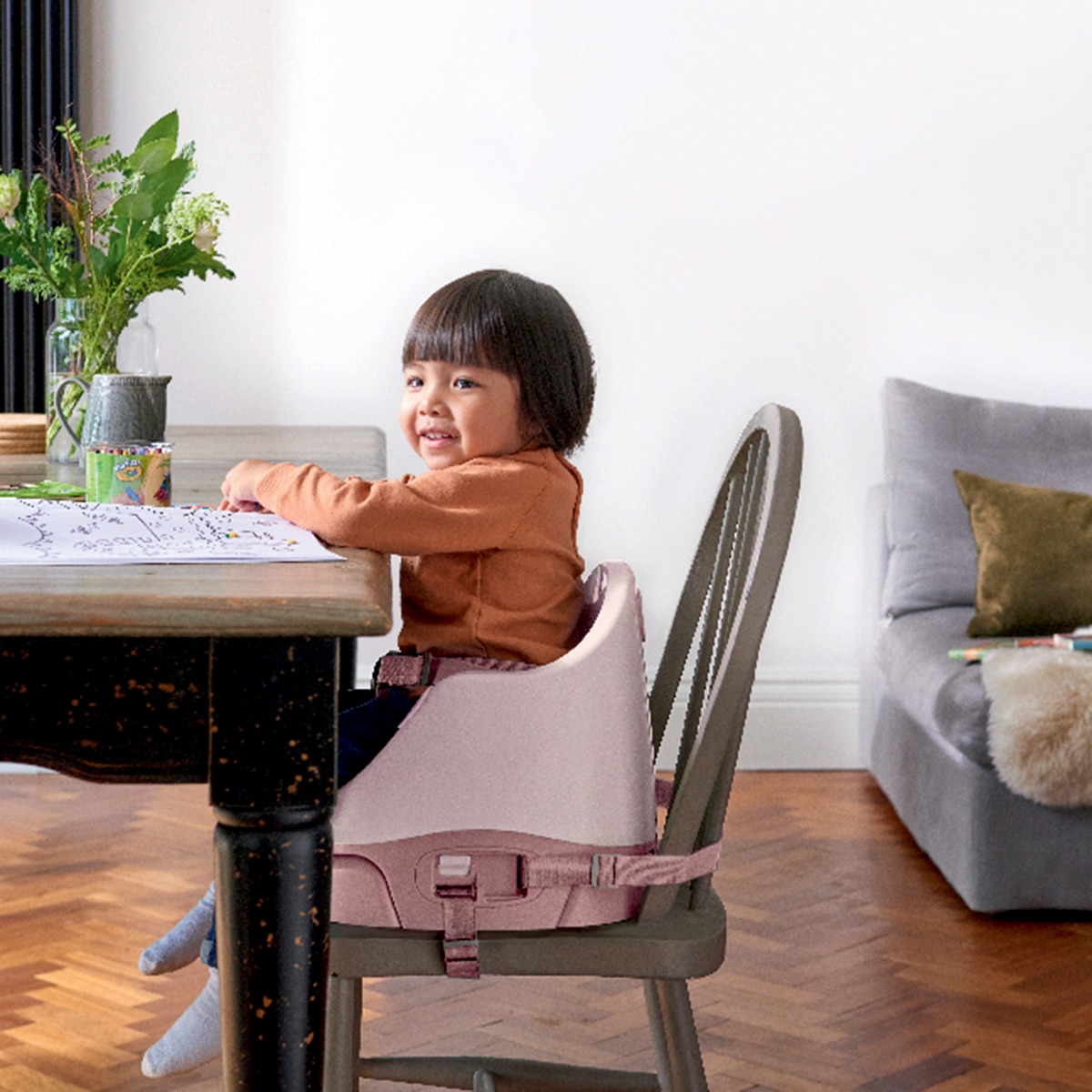 Centro de actividades y trona portatil Mamas & Papas Baby Bug - Rosa Rosa-9