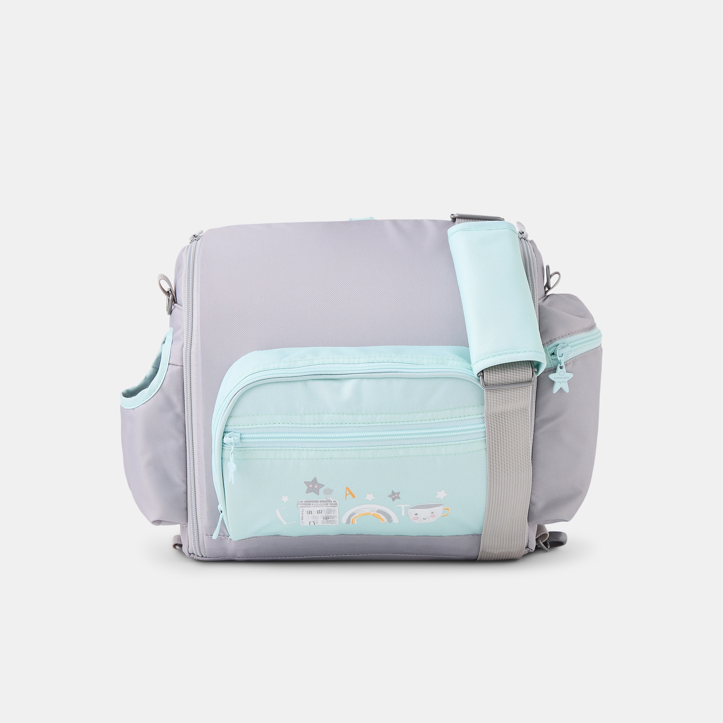 Cadeira de Refeição de Viagem com Bolso Abecedário Verde Mint-3