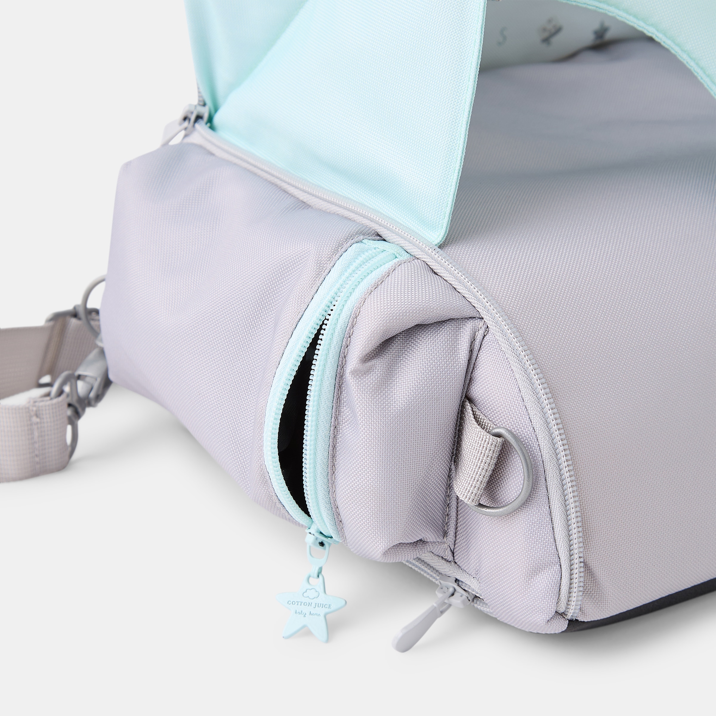 Cadeira de Refeição de Viagem com Bolso Abecedário Verde Mint-5