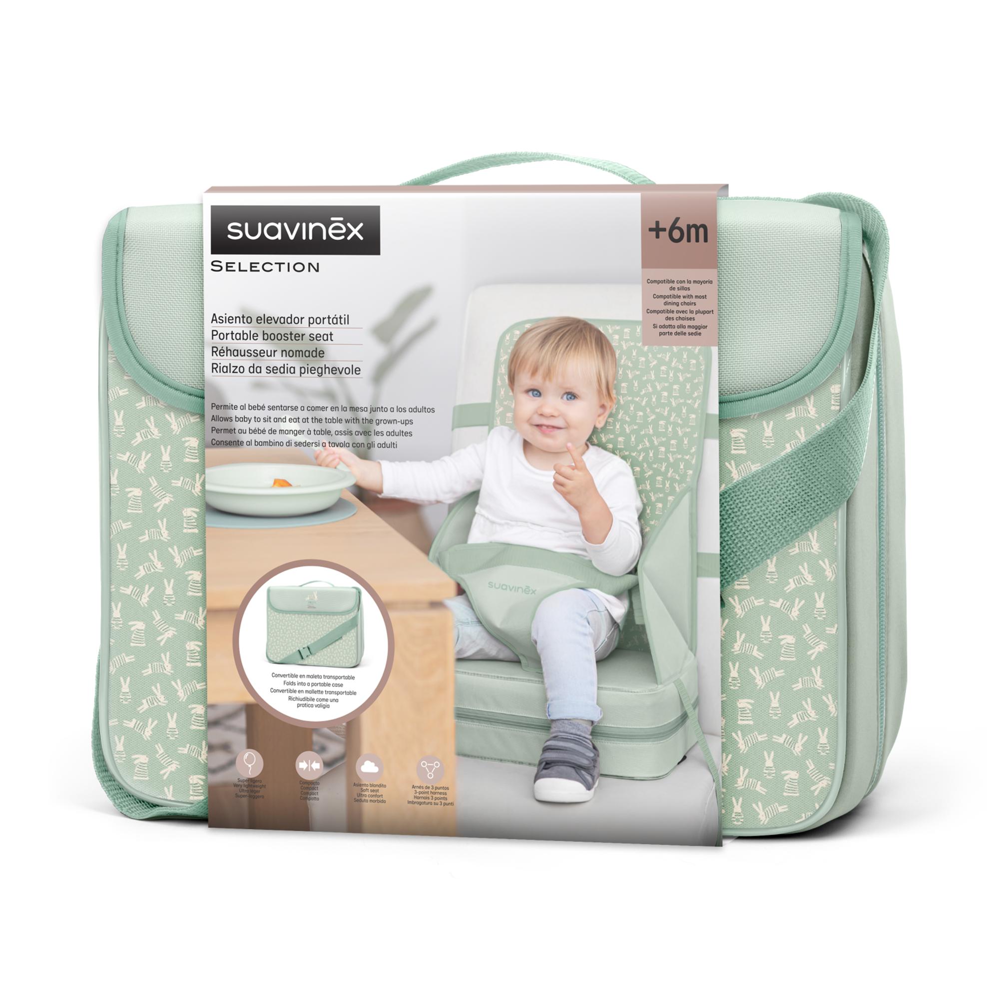 Asiento Elevador Portátil para bebés +6 meses - Verde claro Verde claro-2