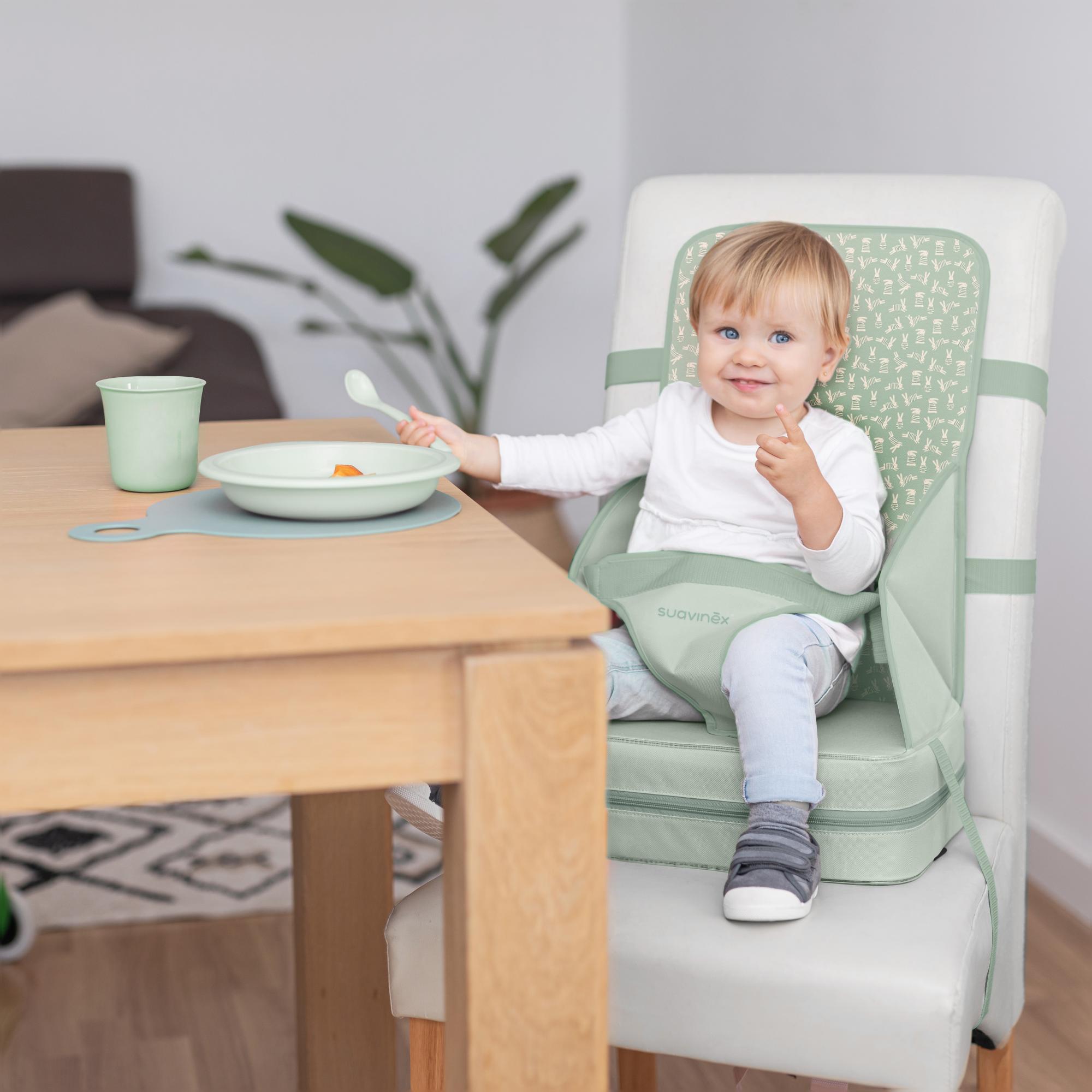 Asiento Elevador Portátil para bebés +6 meses - Verde claro Verde claro-3