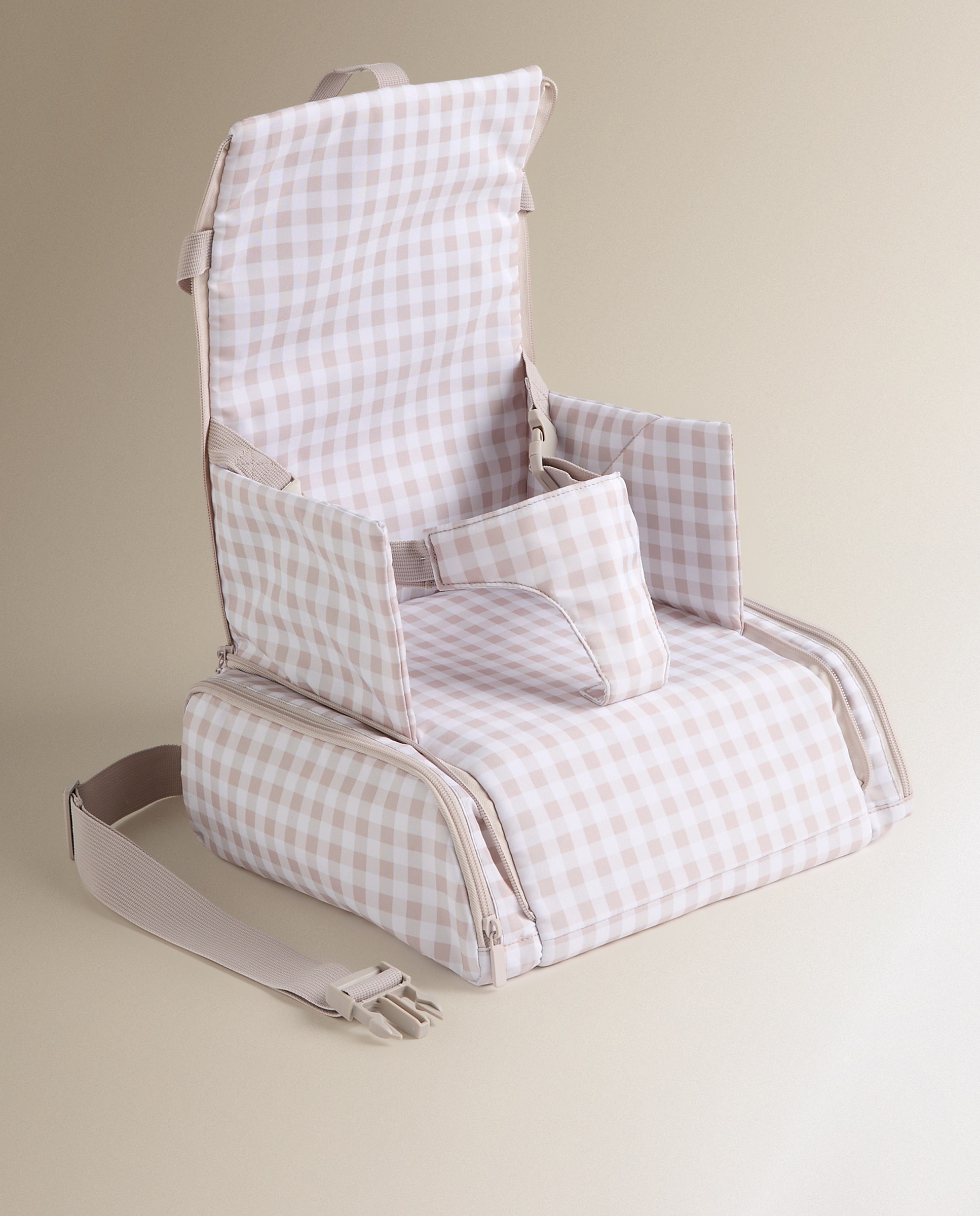 Imagen 0 de Trona de viaje isotérmico Vichy de Cotton Juice Baby Home Beige