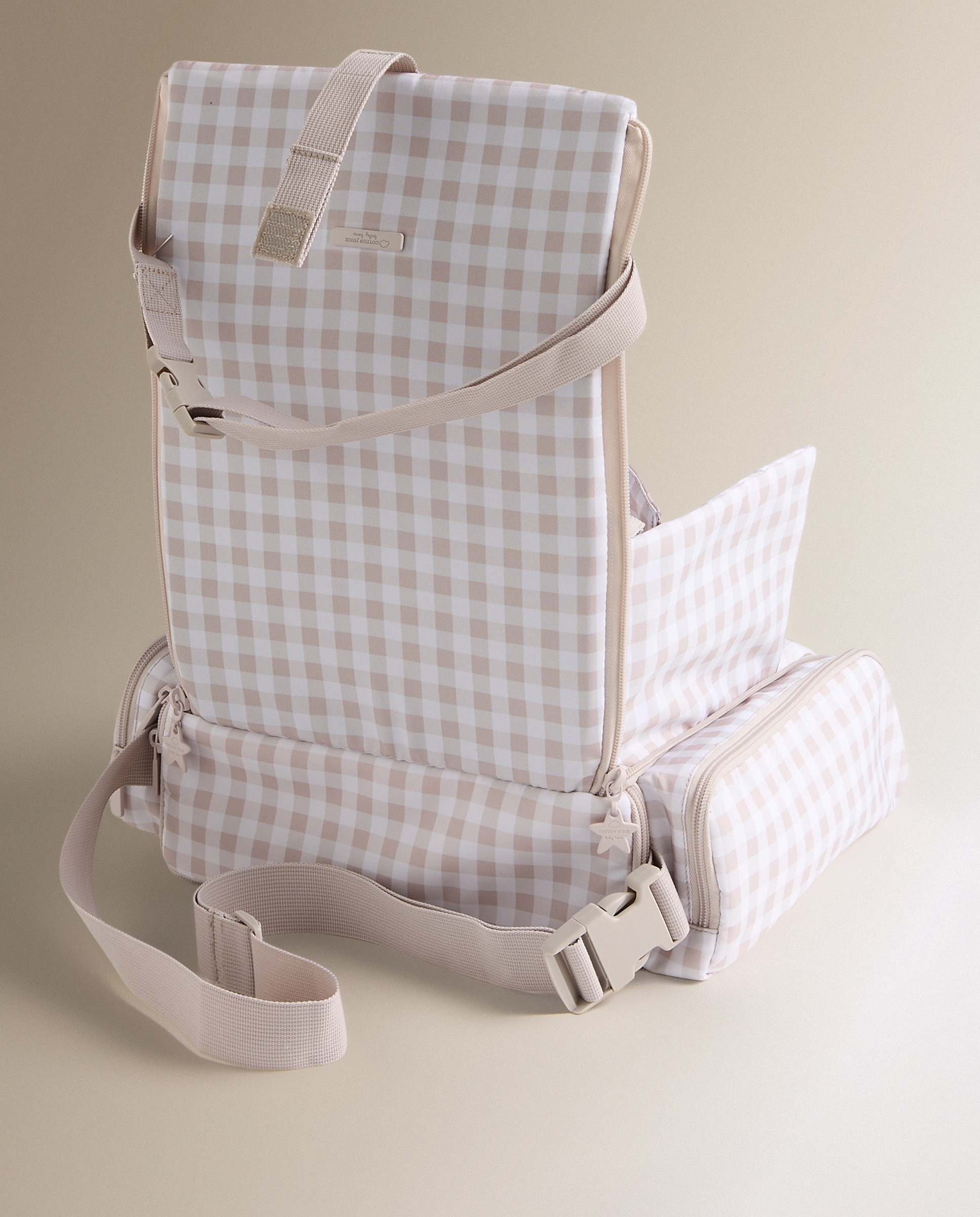 Trona de viaje isotérmico Vichy de Cotton Juice Baby Home - Beige Beige-2