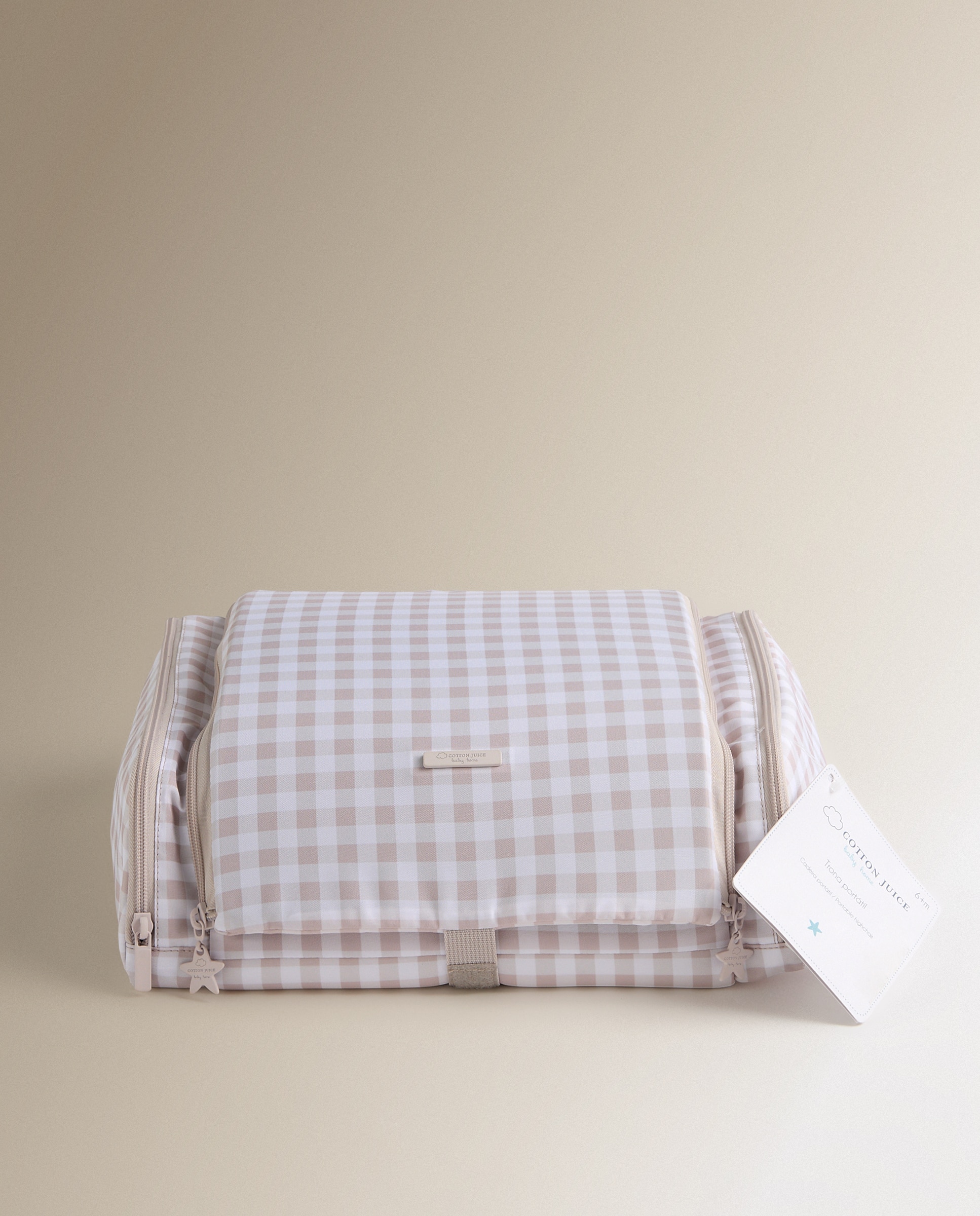 Trona de viaje isotérmico Vichy de Cotton Juice Baby Home - Beige Beige-5