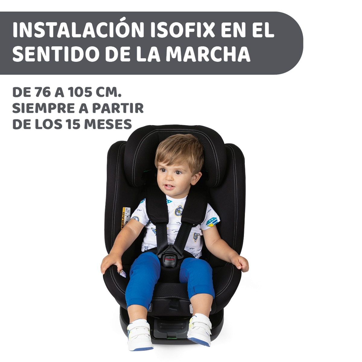 Silla de coche evolutiva Chicco Unico Evo i-Size (40-150 cm) - Negro Negro-7
