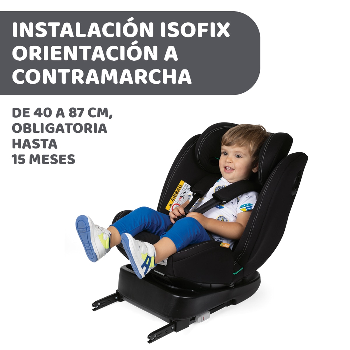 Silla de coche Chicco Unico Evo I-Size (40-150cm) - Azul Azul-4