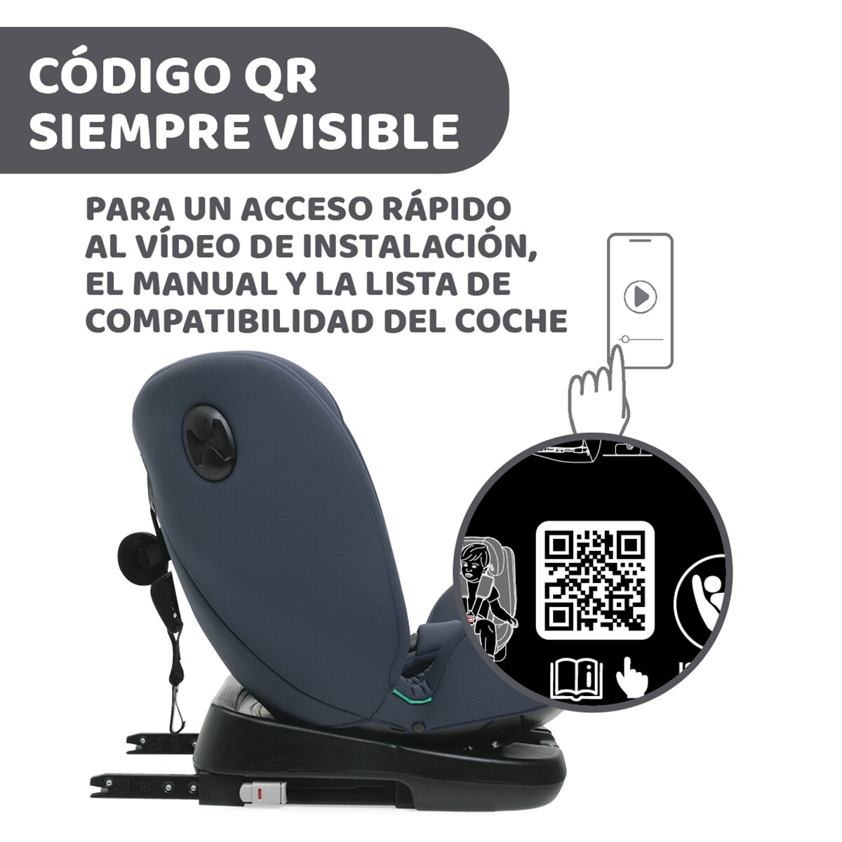 Silla de coche Chicco Unico Evo I-Size (40-150cm) - Azul Azul-12