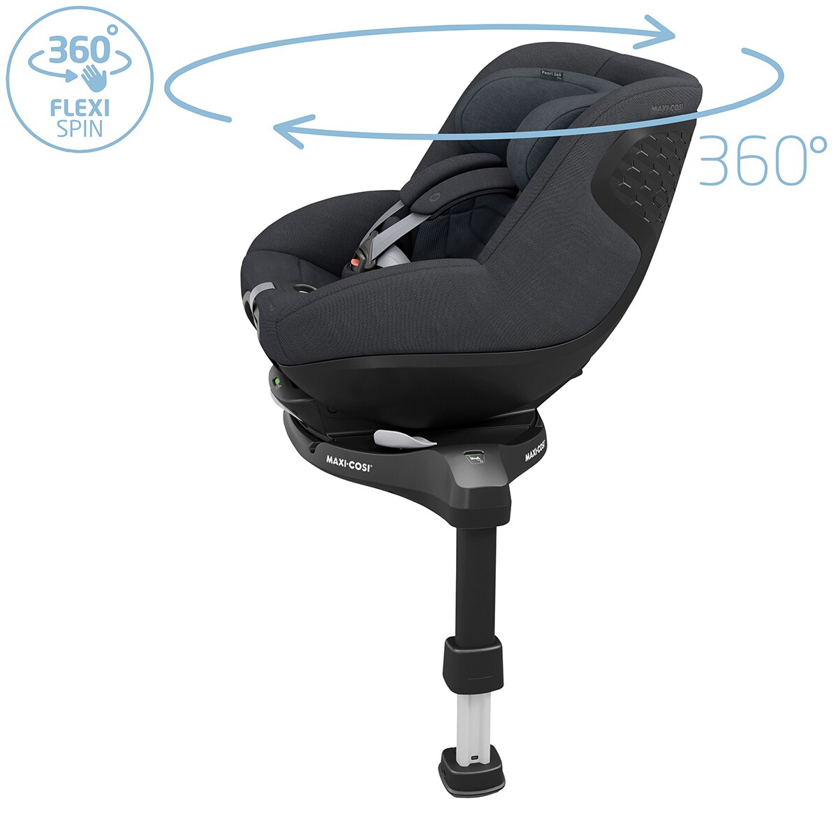 Cadeira Auto Pearl 360 PRO i-Size GR.0+/1 (40-105 cm) (0-4 Anos) Cinzento-escuro-2