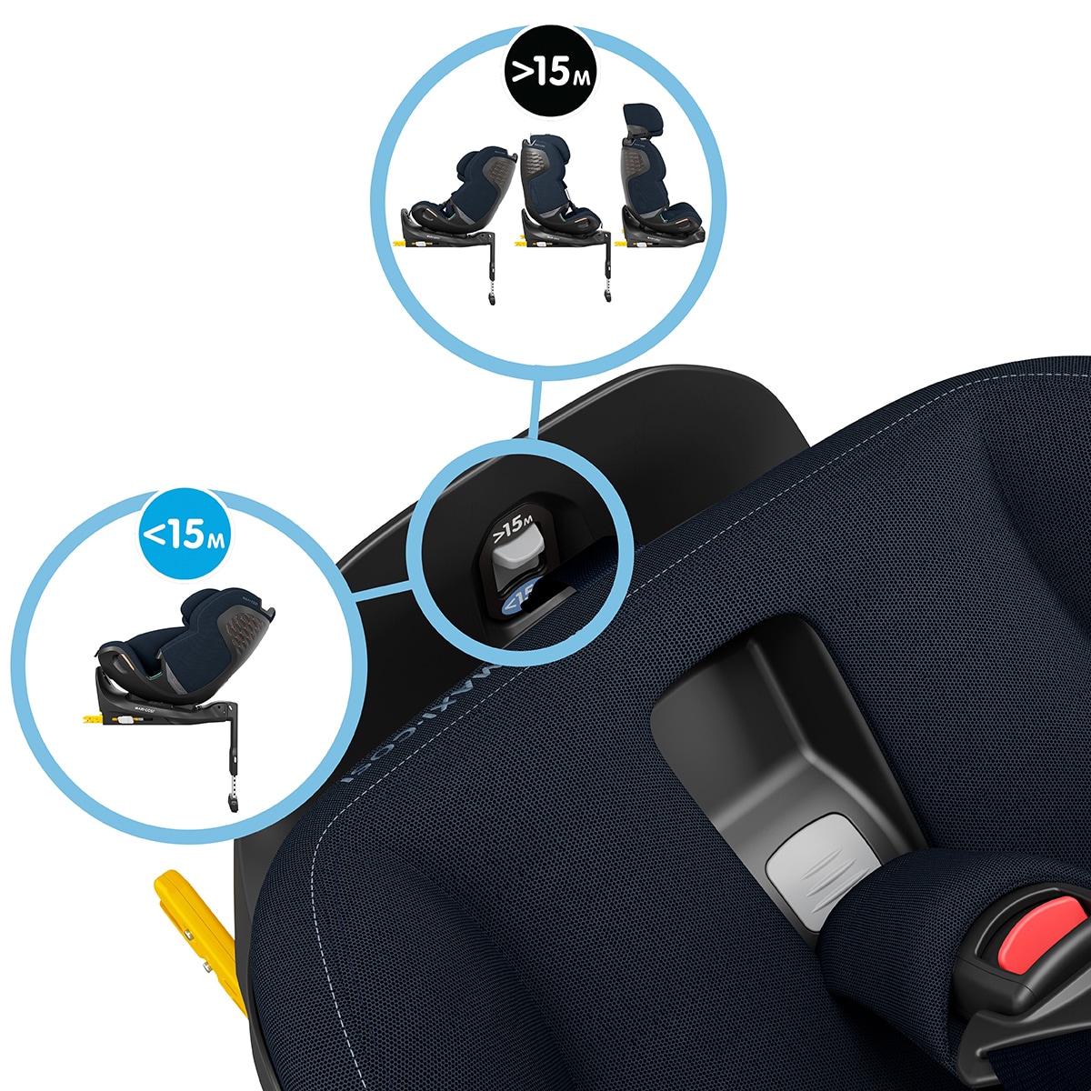 Cadeira Auto Emerald 360 Pro I-Size, 40-150 cm, 0-12 Anos Azul-escuro-16