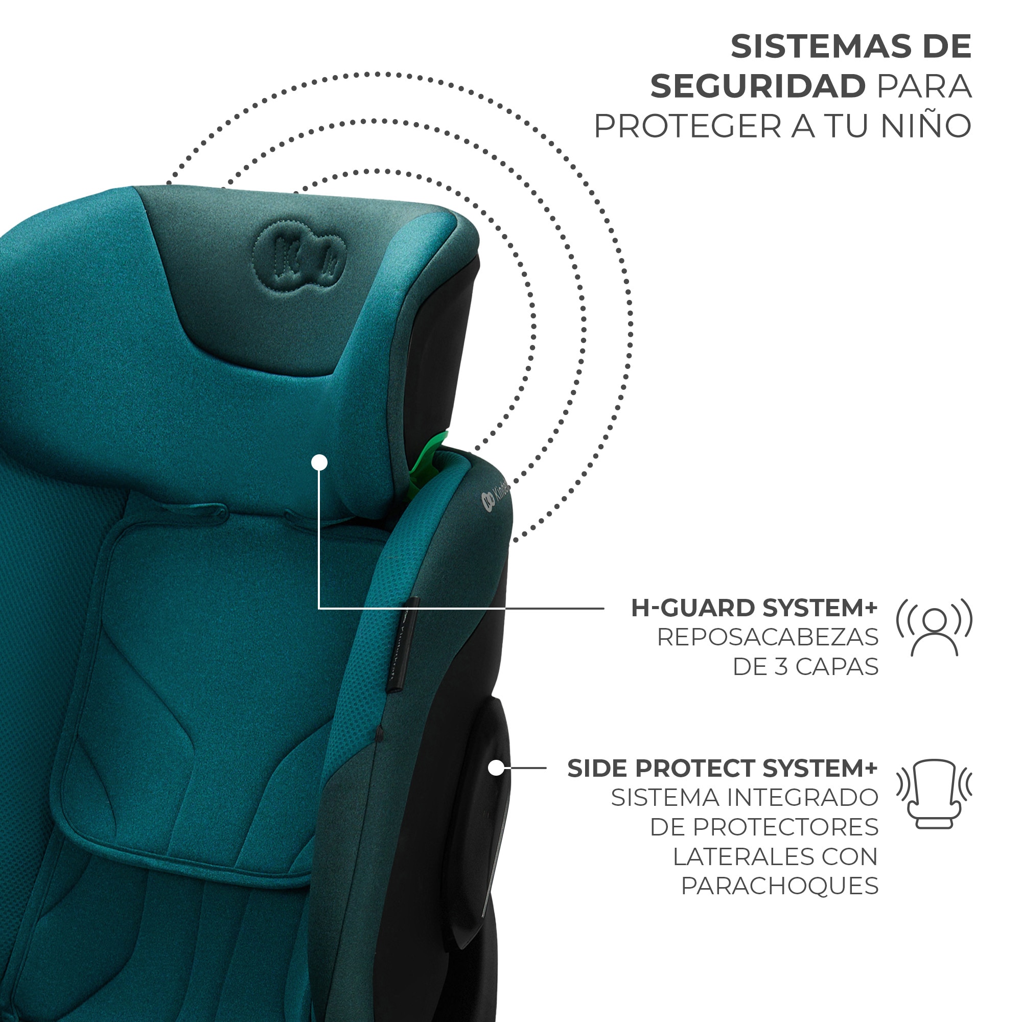Imagen 7 de Kinderkraft Silla de auto 40 - 150 I Size I-FIX - Gris Azul oscuro