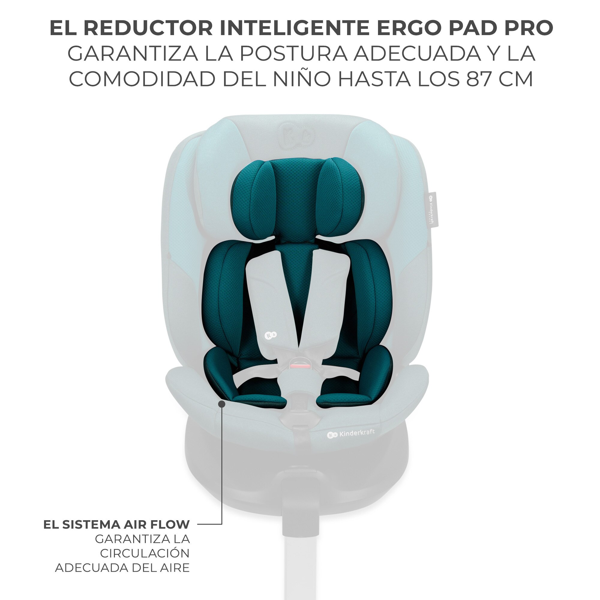 Imagen 11 de Kinderkraft Silla de auto 40 - 150 I Size I-FIX - Gris Azul oscuro