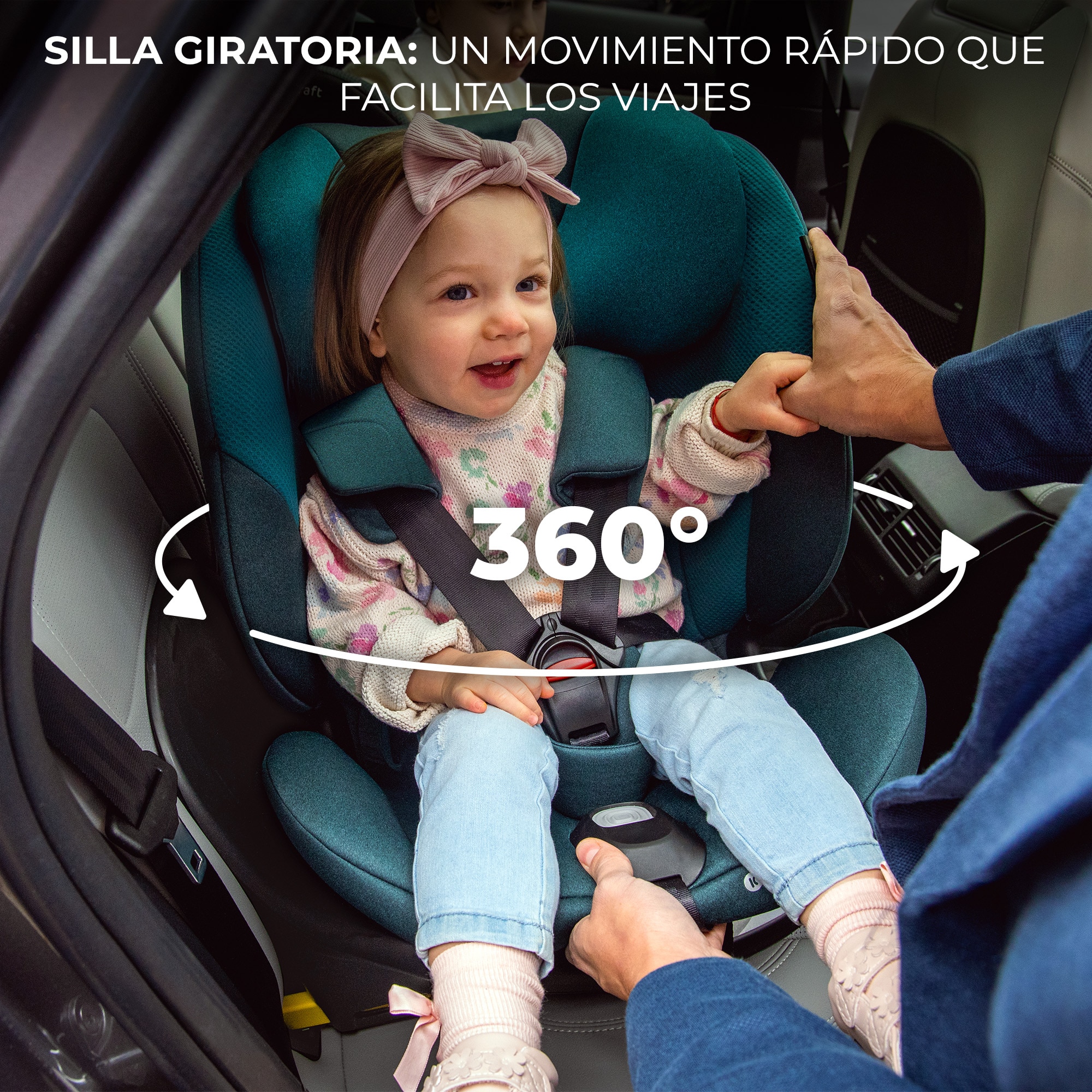 Imagen 14 de Kinderkraft Silla de auto 40 - 150 I Size I-FIX - Gris Azul oscuro