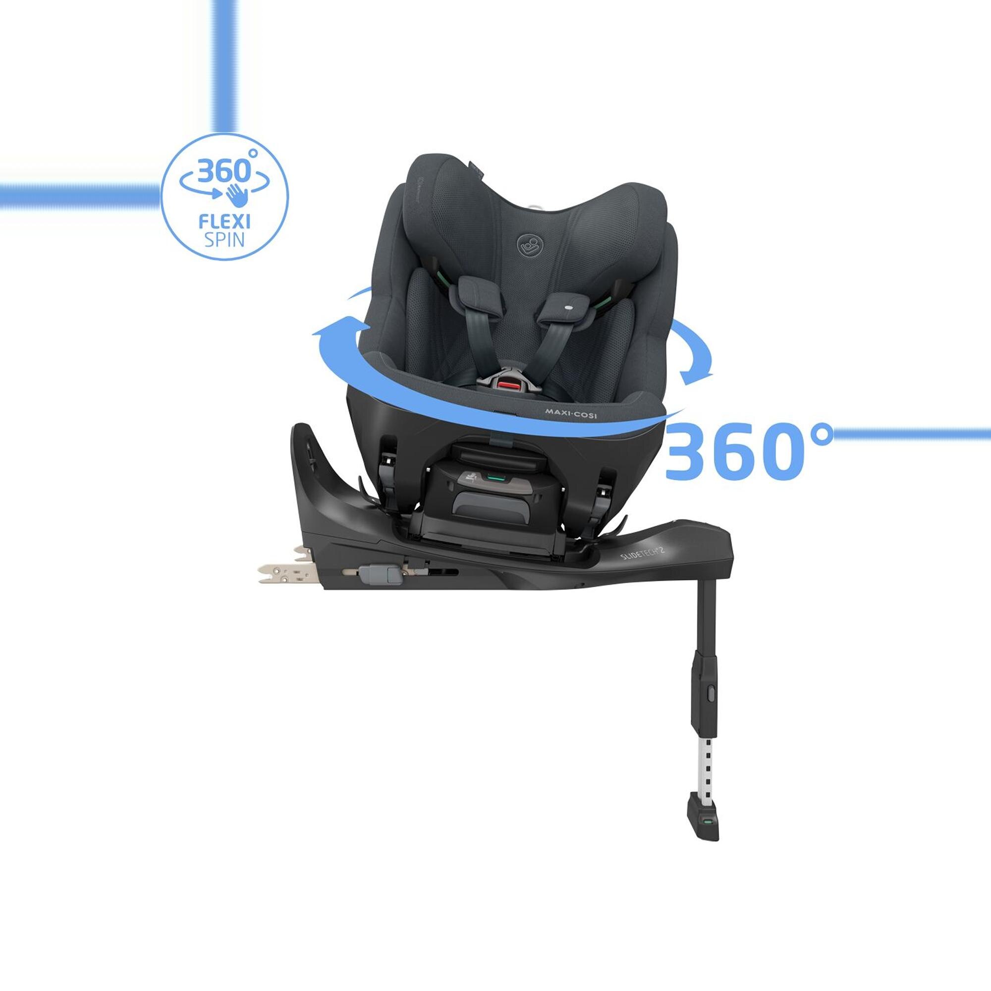 Silla de auto Maxi-Cosi PEARL XL SLIDE PRO, 61-150cm, 0meses-12años, <36Kg - Gris oscuro Gris oscuro-9