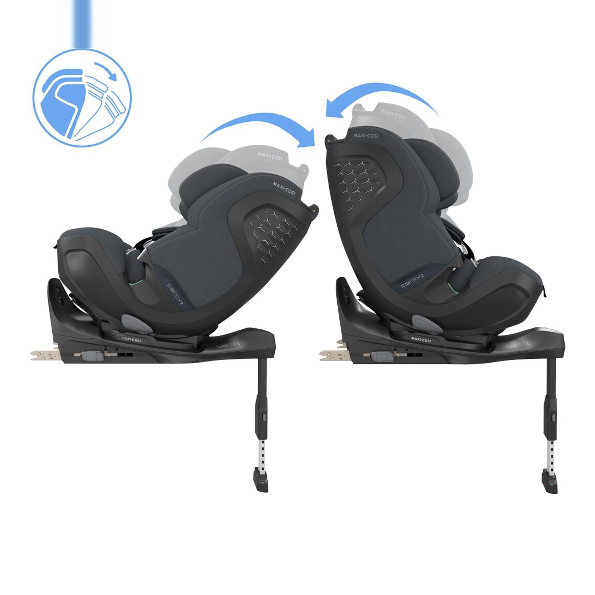 Silla de auto Maxi-Cosi PEARL XL SLIDE PRO, 61-150cm, 0meses-12años, <36Kg - Gris oscuro Gris oscuro-11